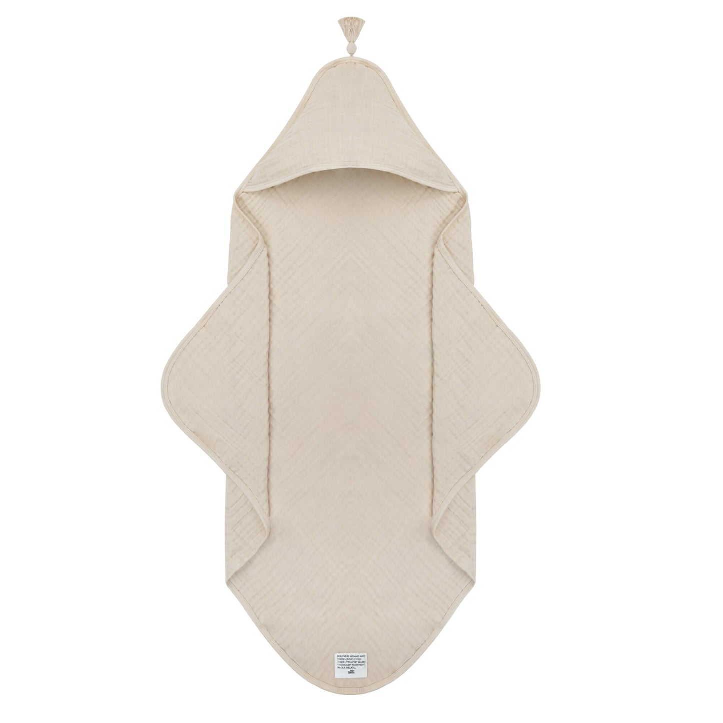 Baby Bello Bathcape, Badetuch, 70x70m, Sandshell, 12-36Monate