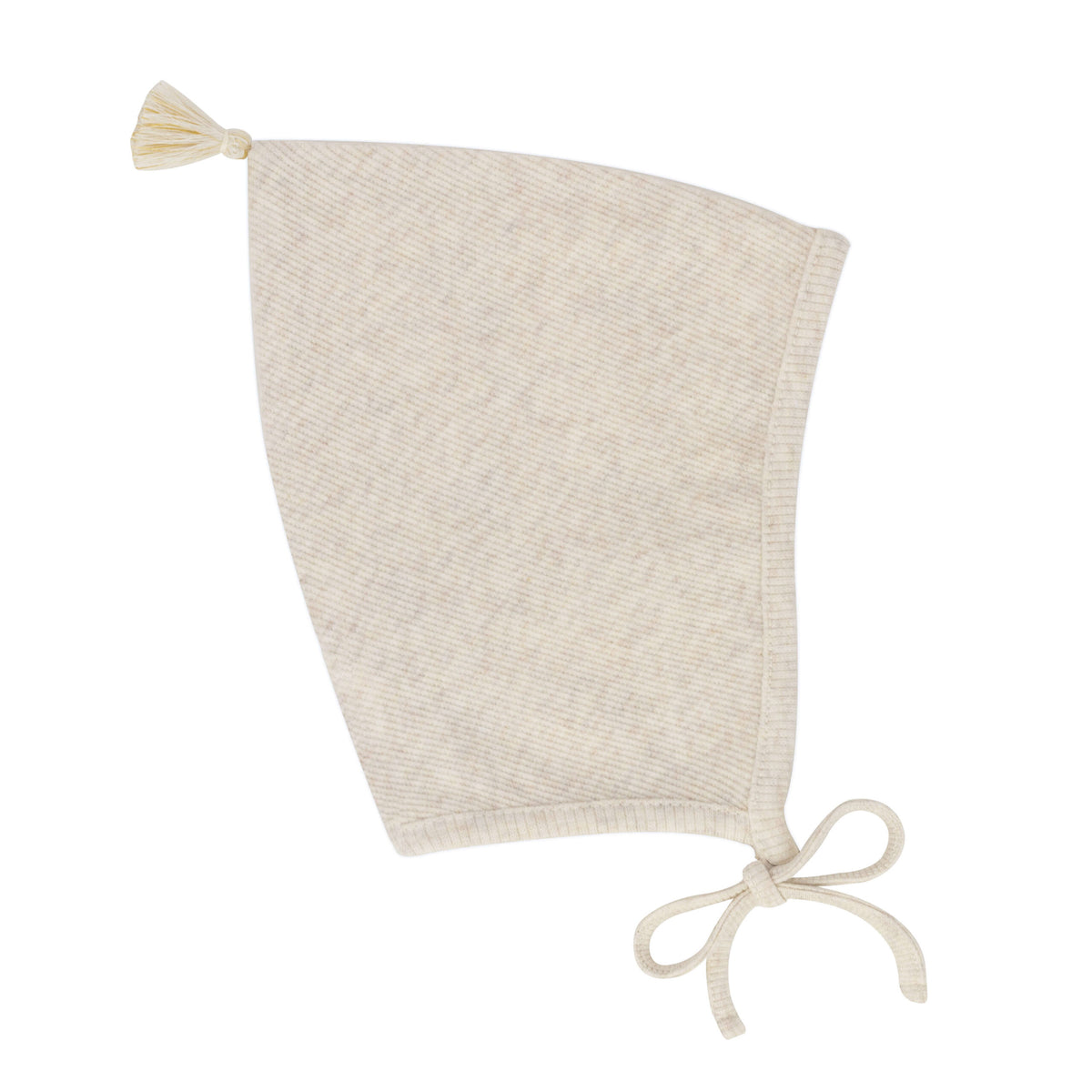 Baby Bello Babymütze, Bonnet Rib "Danseur" - Beige Melange - 3-6 Monate