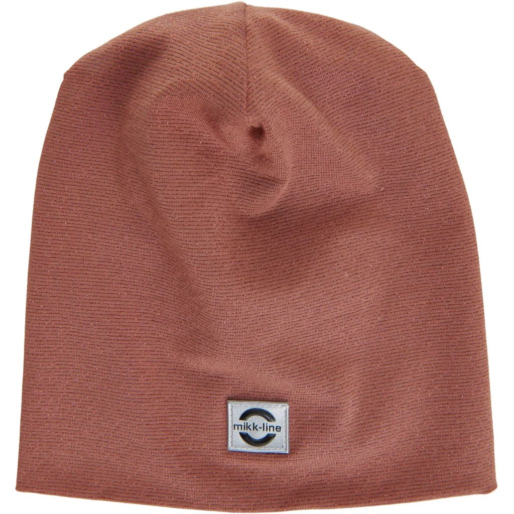 Mikk-Line Mütze aus Baumwolle Lurex Hat Russet