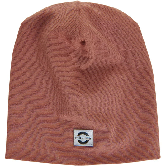 Mikk-Line Mütze aus Baumwolle Lurex Hat Russet