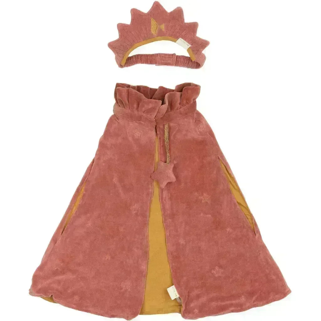 Fabelab Kostüm Cape and Crown ash rose, Umhang Königin