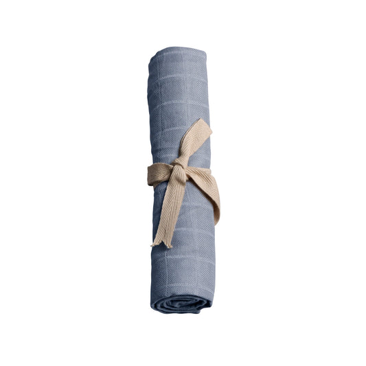 Filibabba Musselintuch Warm Blue GOTS Diaper 65x65cm