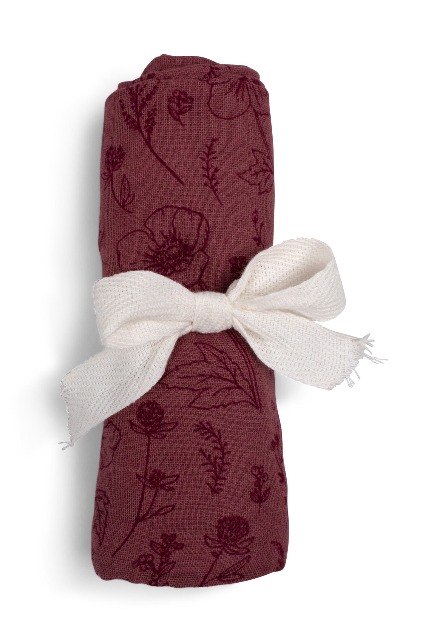 Filibabba Musselintuch Fall Flowers, weinrot