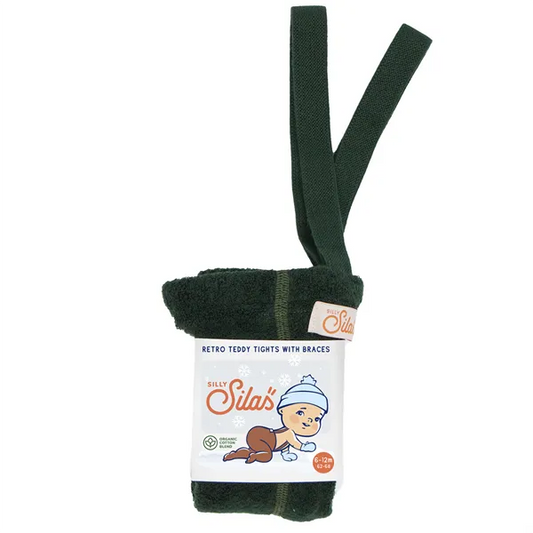 Silly Silas Teddy Strumpfhose forest green