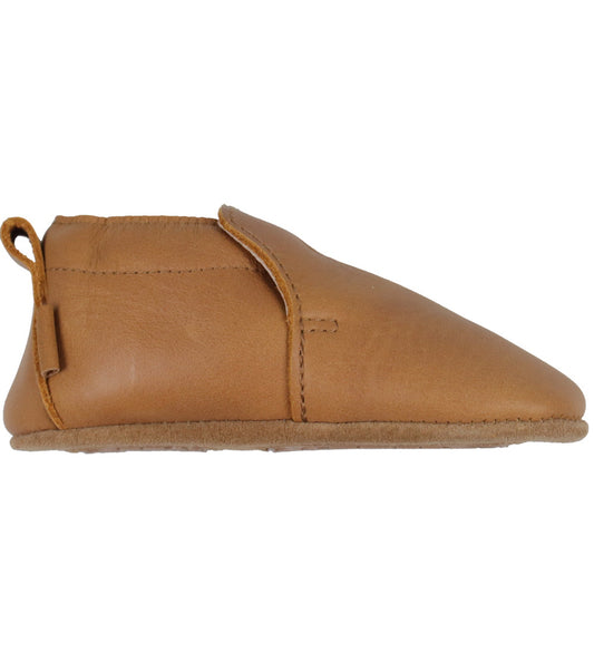 Melton Lederschuhe, Krabbelschuhe kognac braun