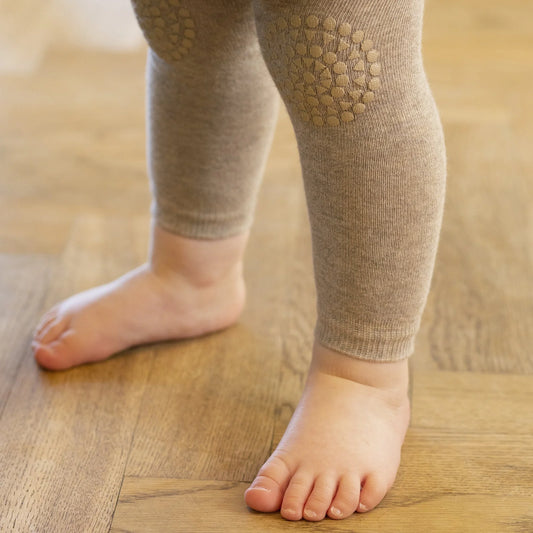 GoBabyGo Krabbelleggings sand, Baumwolle
