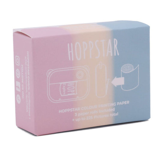 Hoppstar Papierrollen - farbig - 3er Nachfüllpack - für Hoppstar Artist Kamera