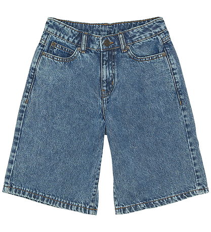 The New TNSvende Long Baggy Fit Denim Shorts, light blue denim