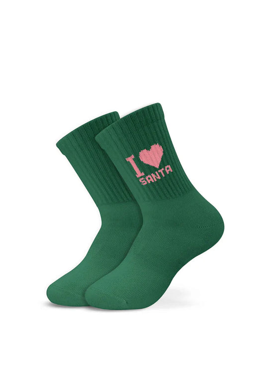 J.Clay Tennissocken I Love Santa Kids, green