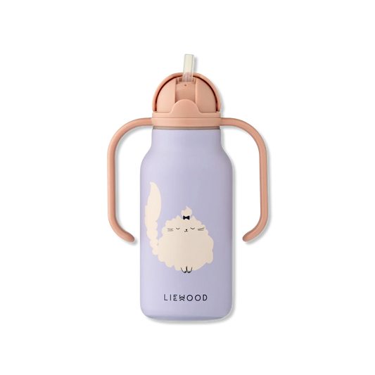 Liewood Kimmie Edelstahlflasche 250 ml Cat / Warm lilac