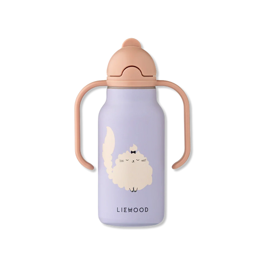 Liewood Kimmie Edelstahlflasche 250 ml Cat / Warm lilac
