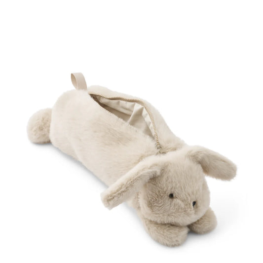 Liewood Dalina Kaninchen-Plüschbeutel Mist, Federmappe Hase beige