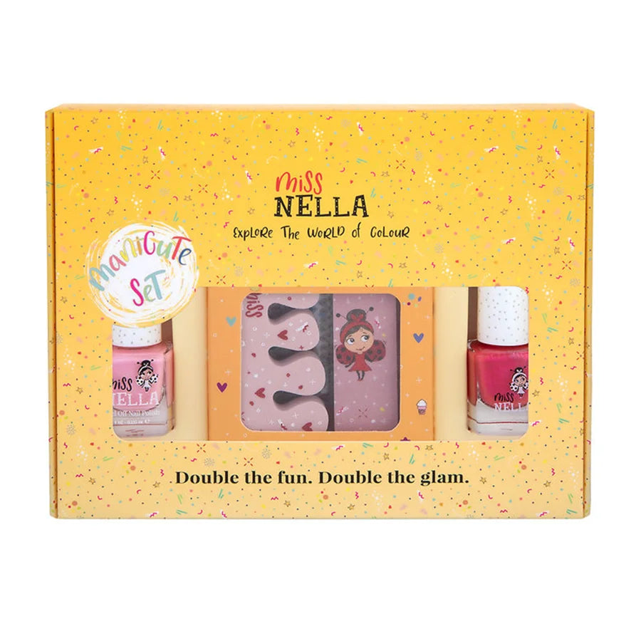 Miss Nella Manicute Set Nagellack und Accessoires, Pink Man