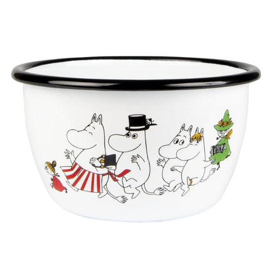 Muurla Schüssel Emaille Moomins, Moominvalley, 6dl