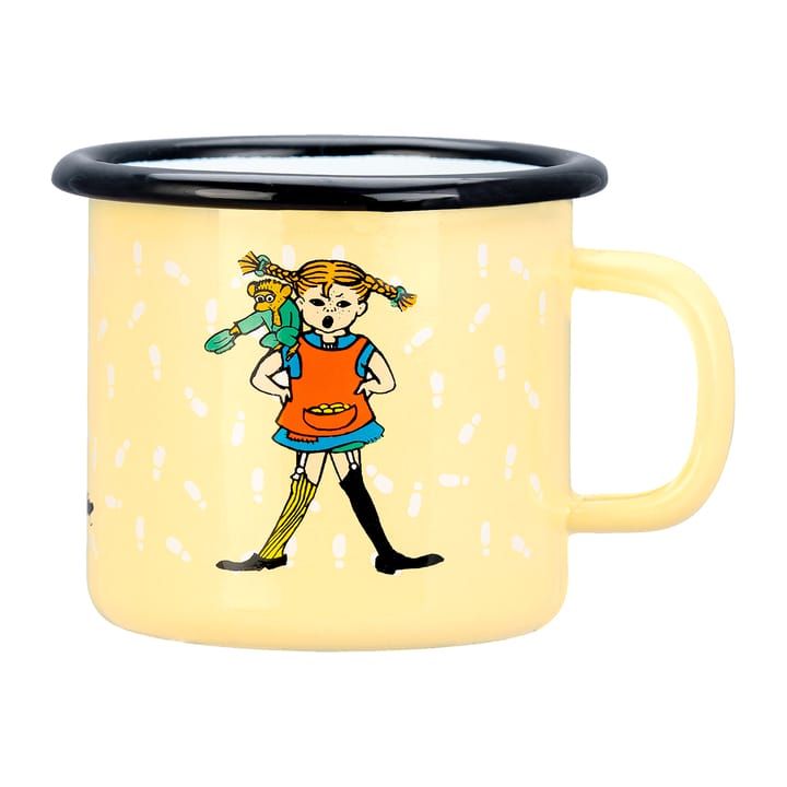 Muurla Becher Emaille Pippi Langstrumpf - Footsteps 2,5dl gelb