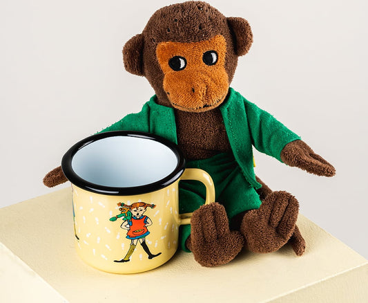 Muurla Becher Emaille Pippi Langstrumpf - Footsteps 2,5dl gelb