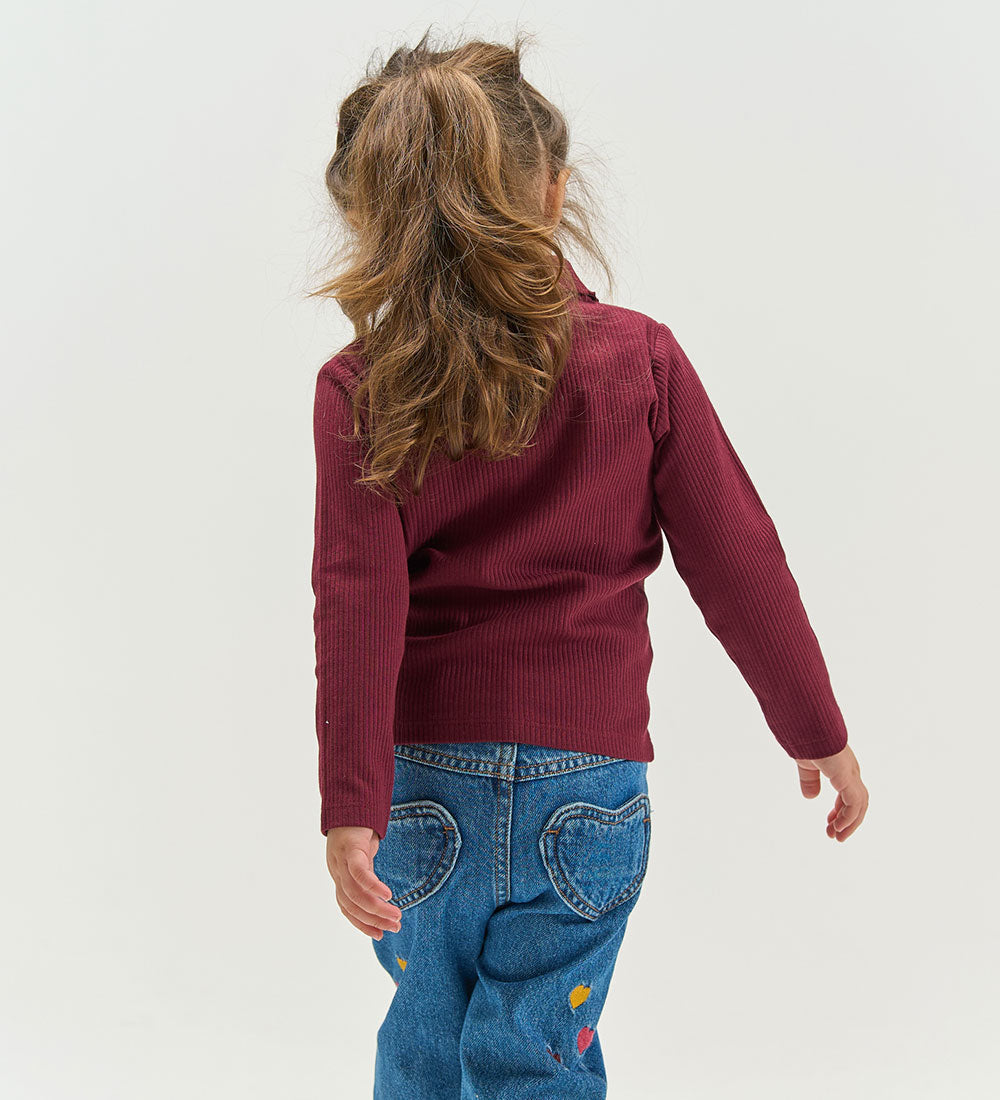 The New TNSTVernia Langarmshirt gerippt burgundy