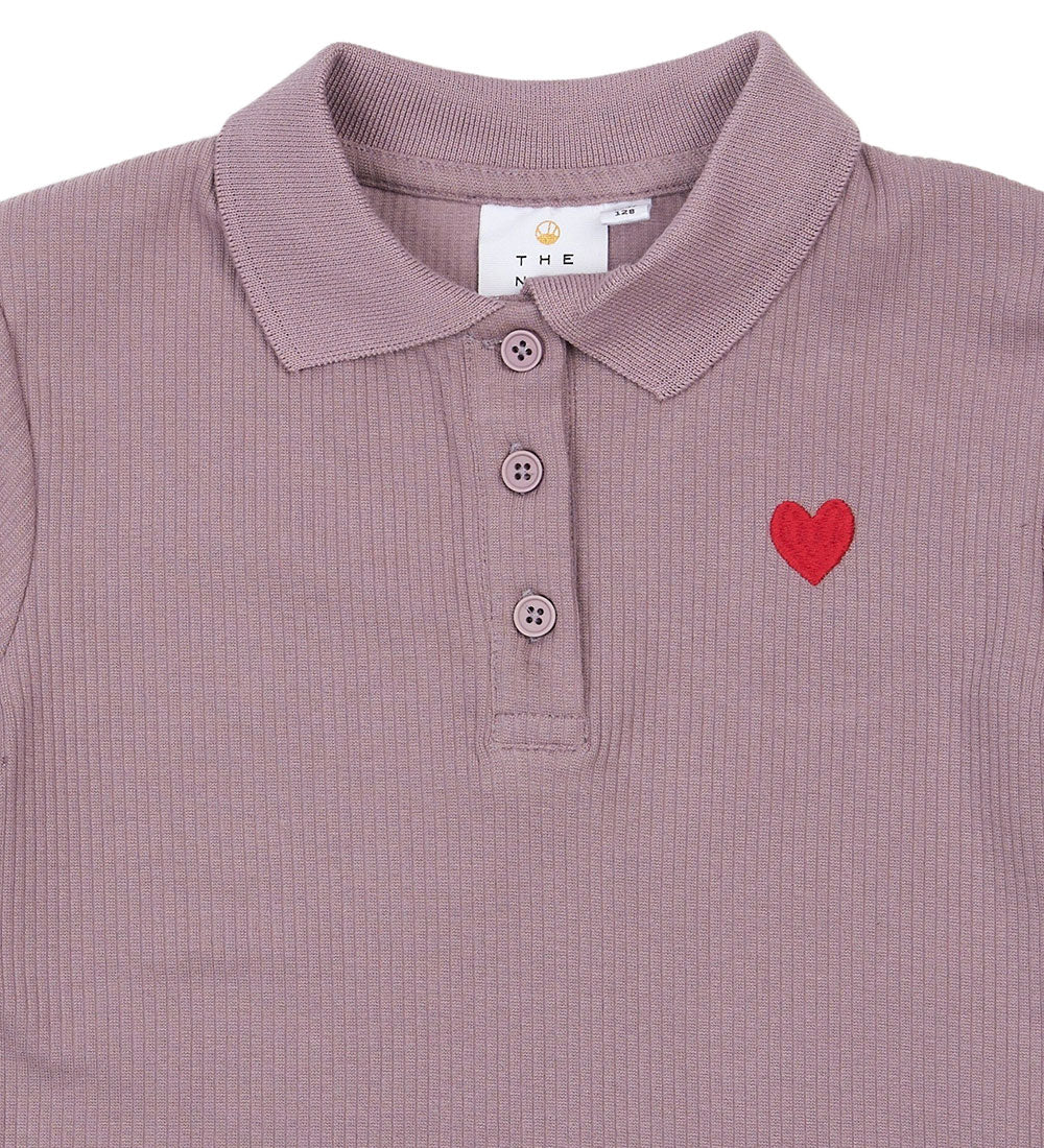 The New TNVarena Langarmshirt gerippt Herz, burgundy