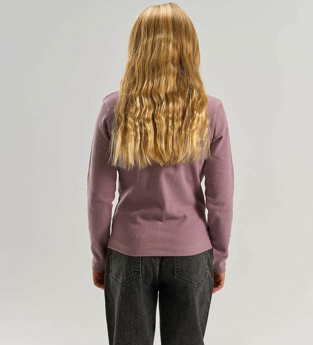 The New TNVarena Langarmshirt gerippt Herz, burgundy