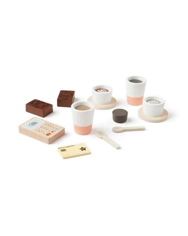 Kids Concept Cafébar, Kaffeemaschine Holzspielzeug