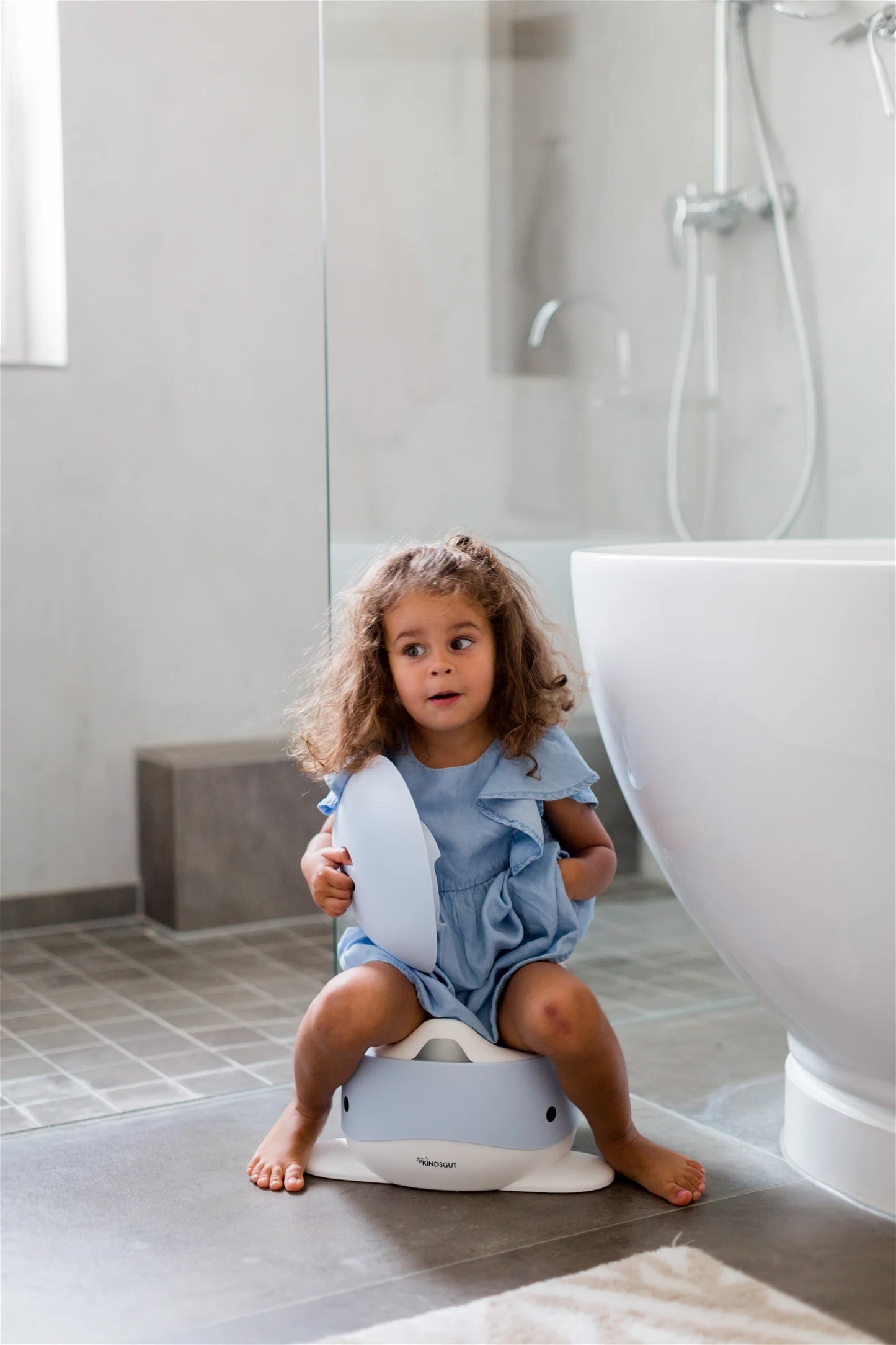 Kindsgut Kindertöpfchen Potty Pottwal hellblau