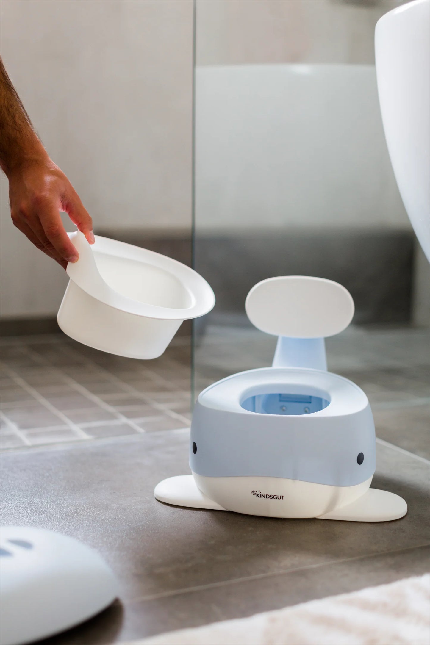 Kindsgut Kindertöpfchen Potty Pottwal hellblau