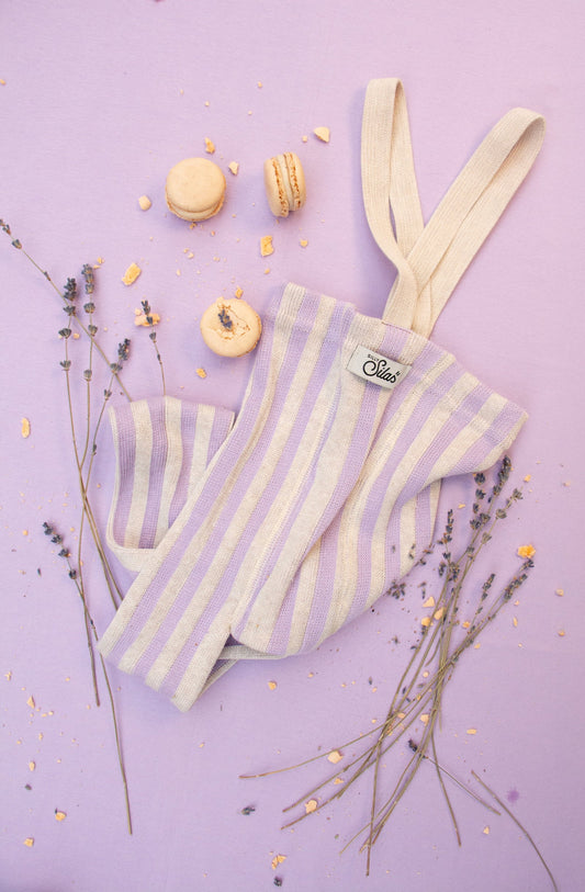 Silly Silas Leggings aus Baumwolle (GOTS) Special, lavender/cream striped