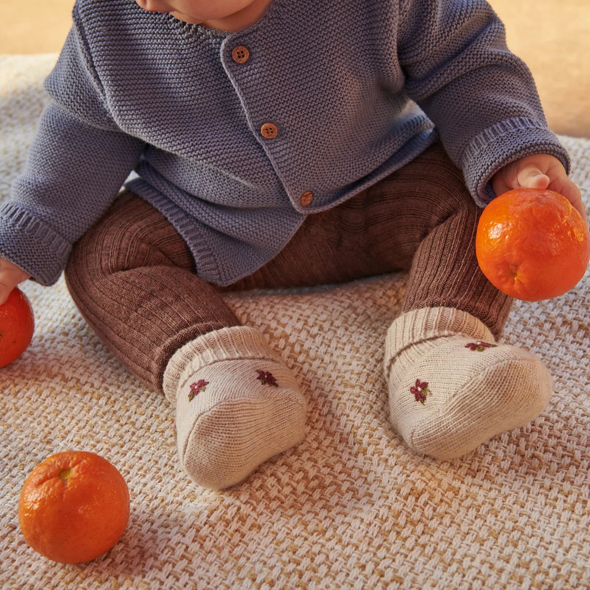 MP Denmark Helsinki Floral Slippers, beige melange, Hausschuhe, Babyschuhe