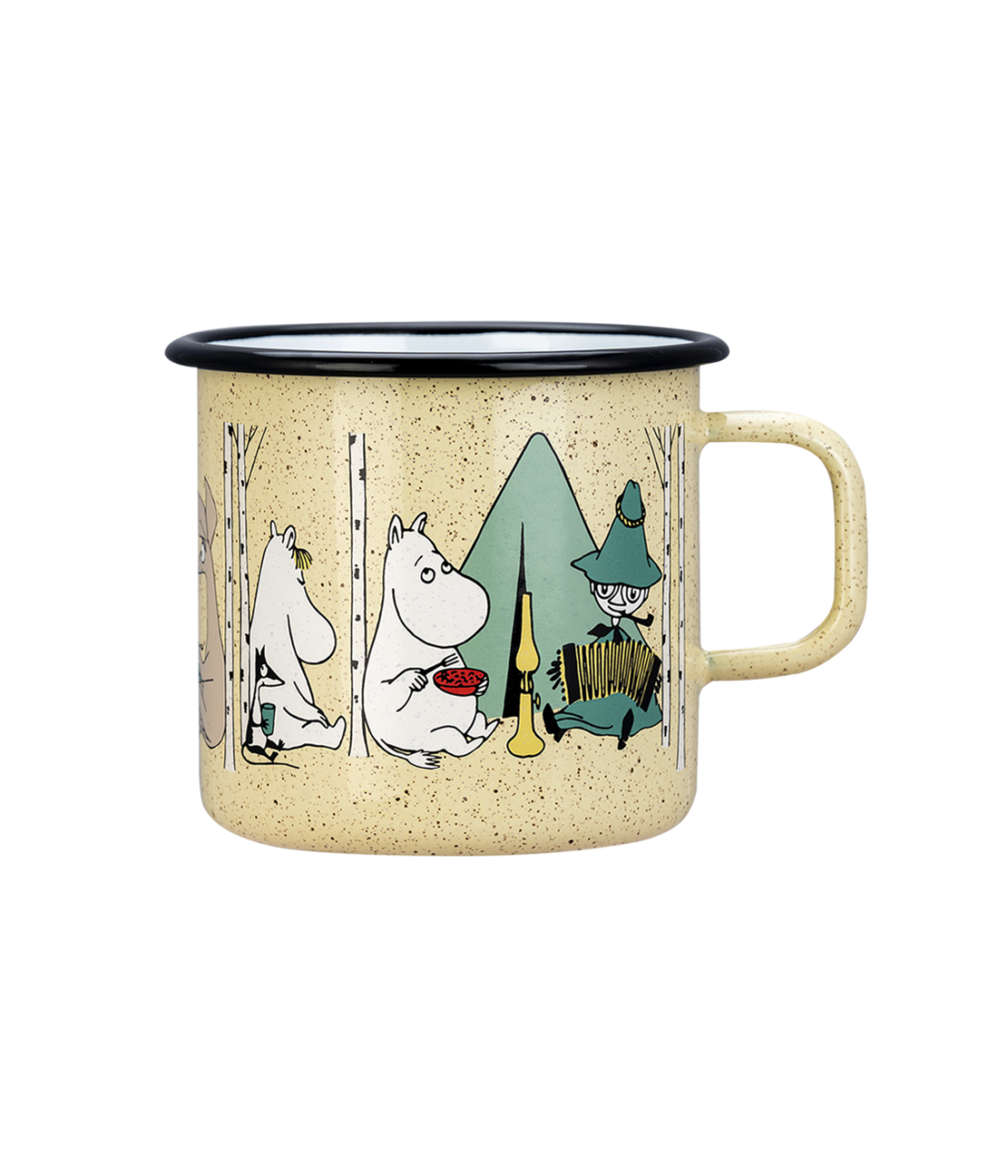 Muurla Becher Emaille Moomins Campers 8dl gelb