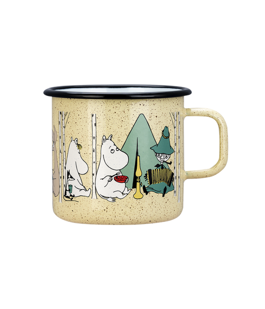 Muurla Becher Emaille Moomins Campers 8dl gelb