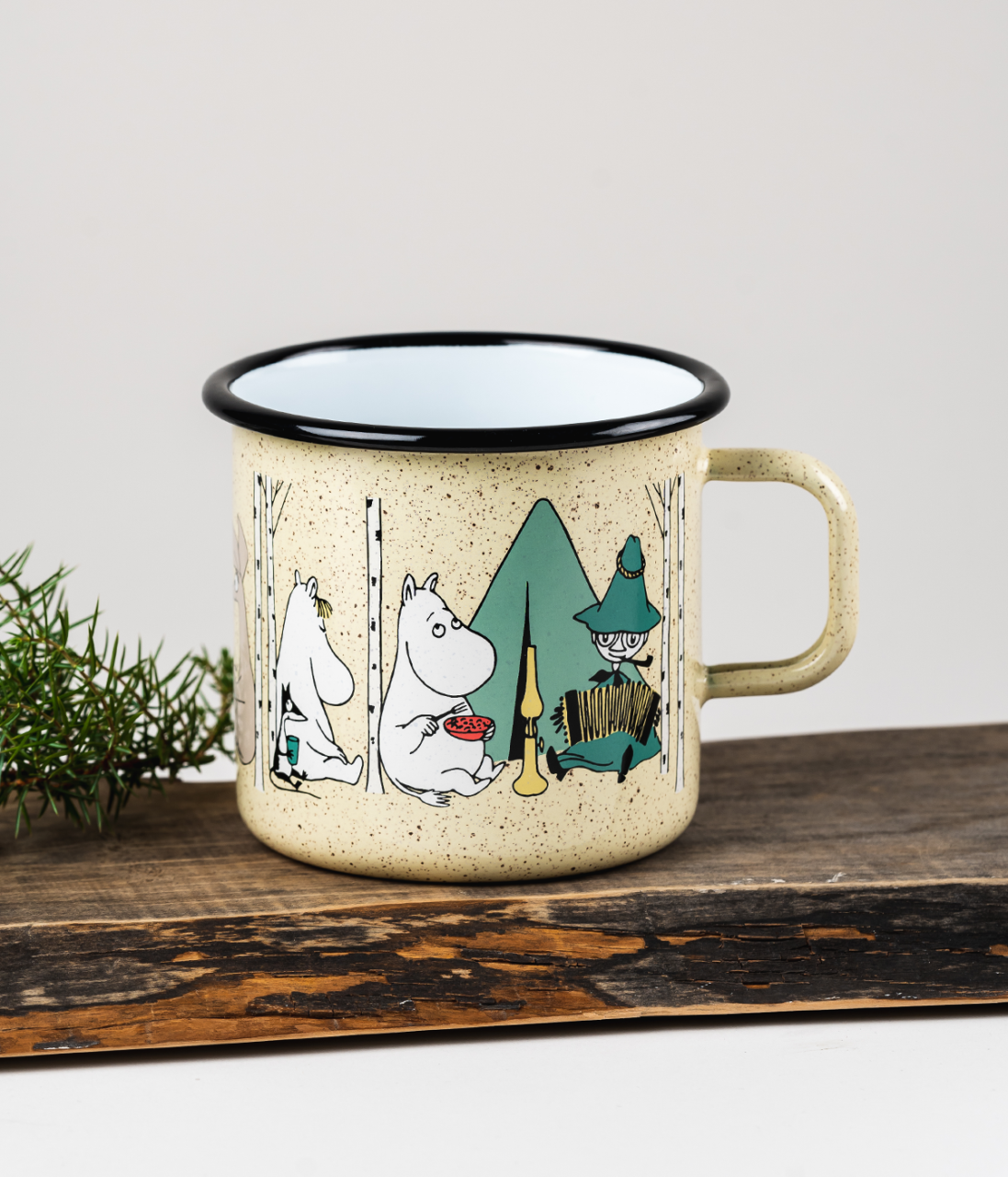 Muurla Becher Emaille Moomins Campers 8dl gelb