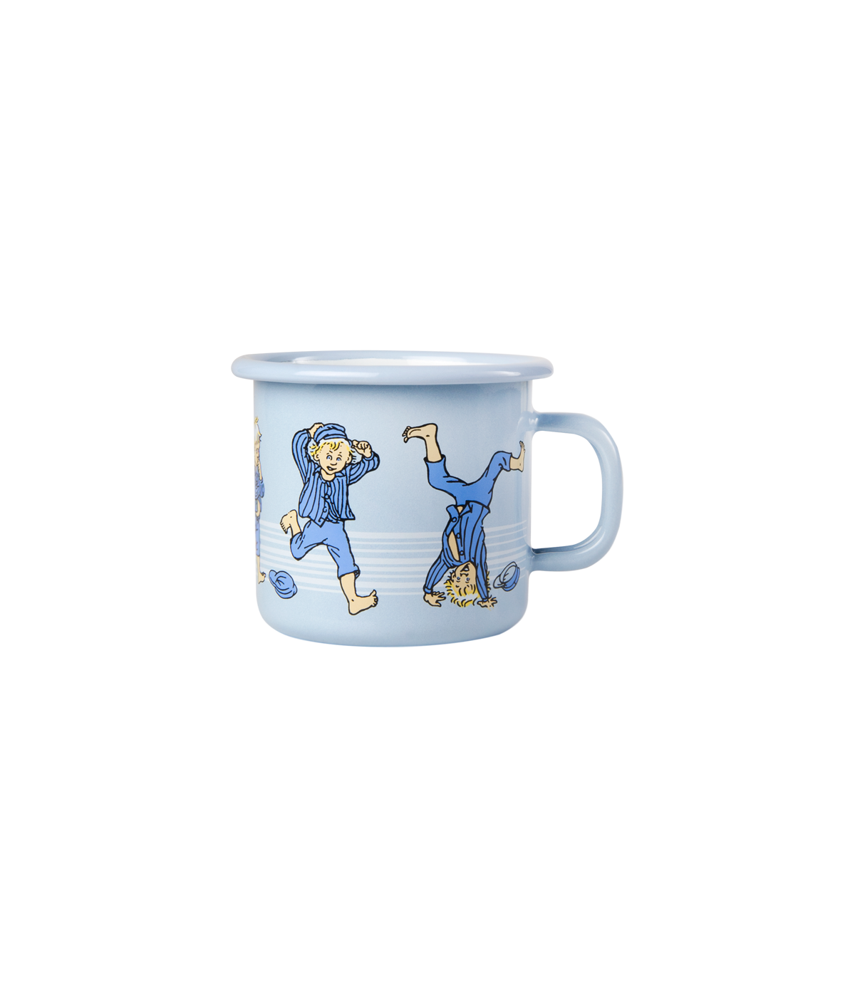 Muurla Becher aus Emaille Michel aus Lönneberga 2,5dl Emil blau