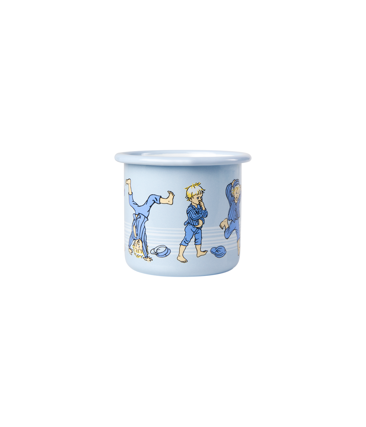 Muurla Becher aus Emaille Michel aus Lönneberga 2,5dl Emil blau