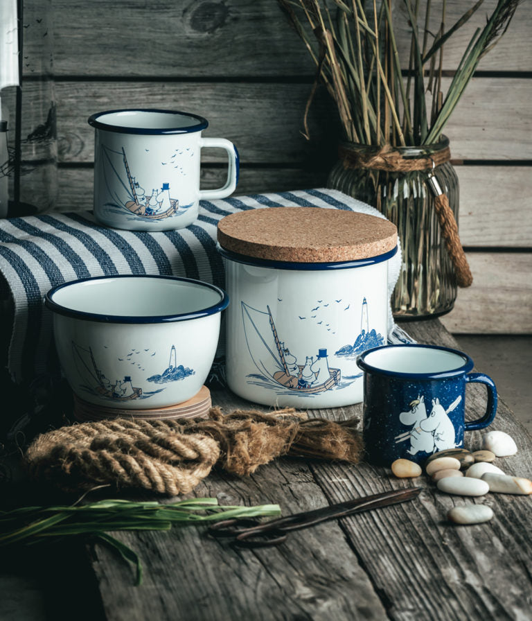 Muurla Moomins Becher aus Emaille 3,7dl Sailors