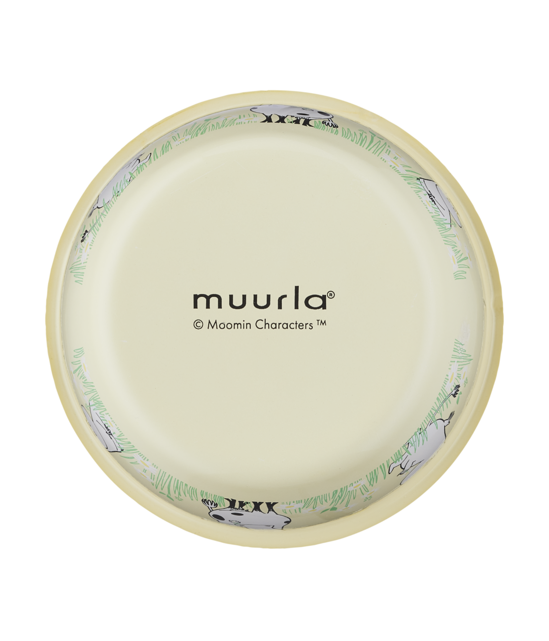 Muurla Moomins Schüssel, Bowl, aus Emaille 3dl Meadow, gelb, Wiese