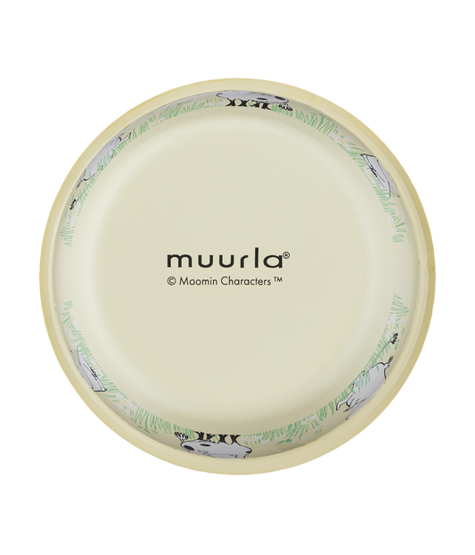 Muurla Moomins Schüssel, Bowl, aus Emaille 3dl Meadow, gelb, Wiese