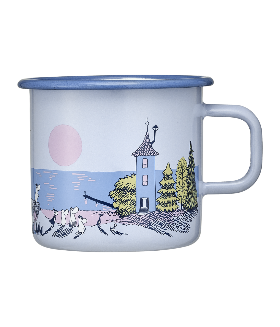 Muurla Moomins Becher aus Emaille Sunset, 5,5dl blau
