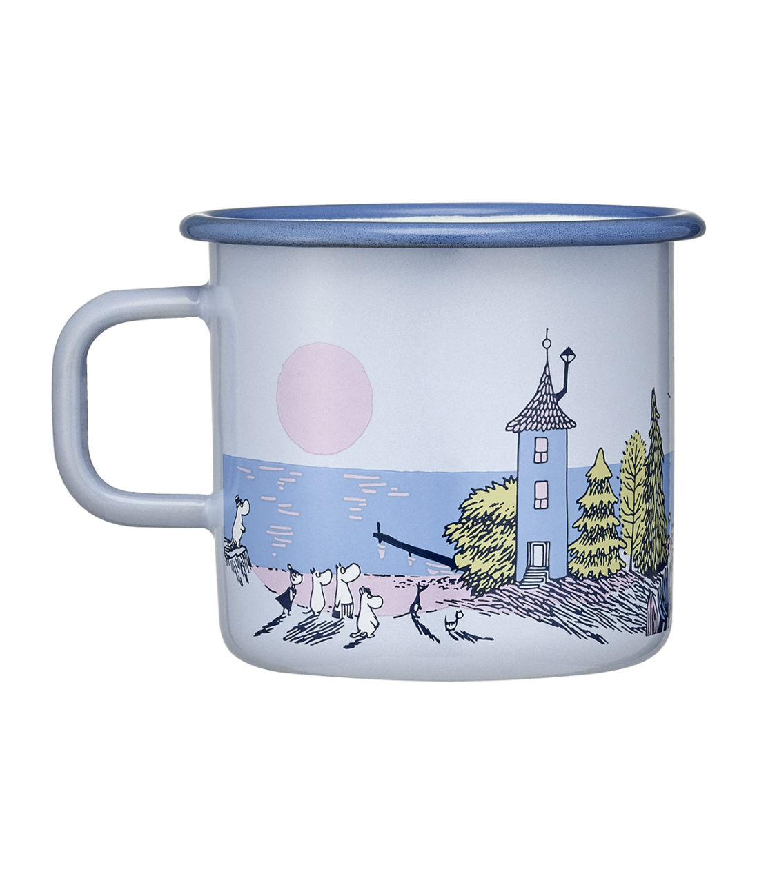 Muurla Moomins Becher aus Emaille Sunset, 5,5dl blau