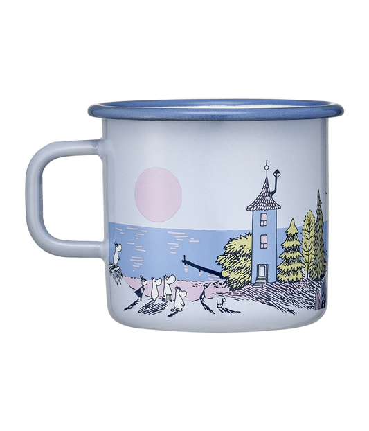 Muurla Moomins Becher aus Emaille Sunset, 5,5dl blau