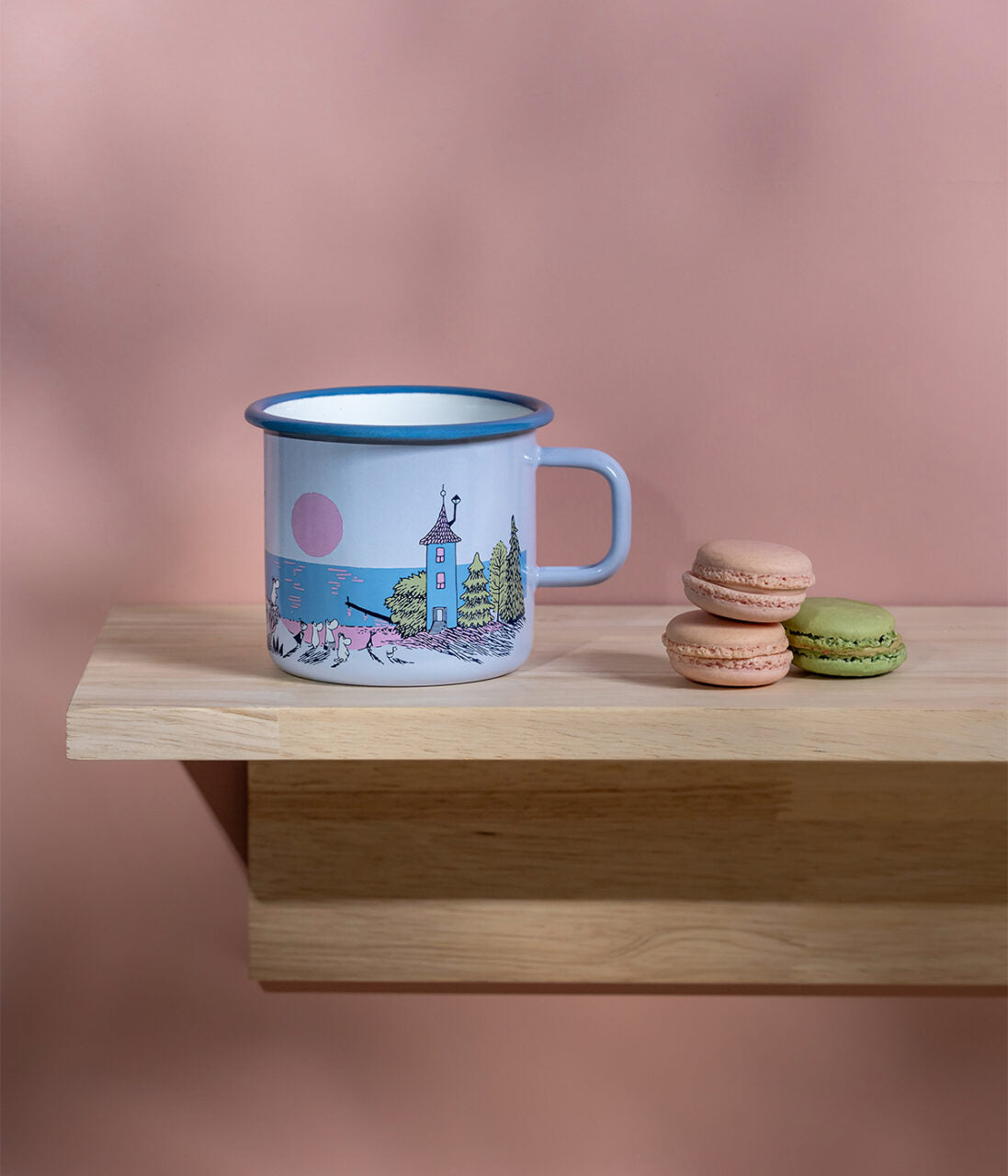 Muurla Moomins Becher aus Emaille Sunset, 5,5dl blau