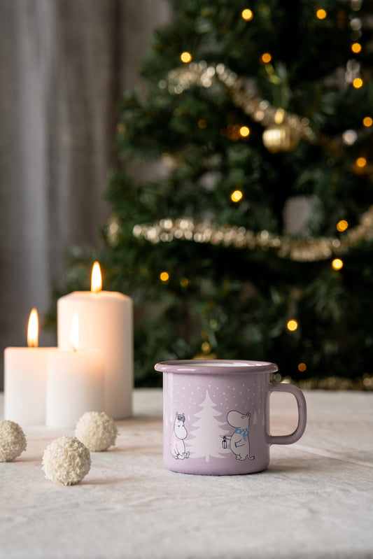 Muurla Moomins Becher aus Emaille 2,5dl Snowfall