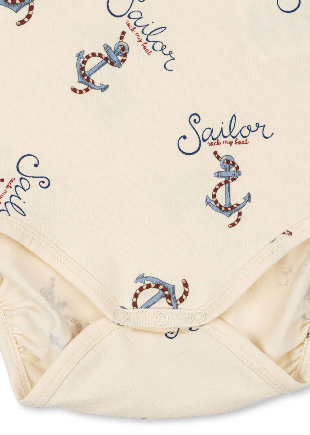 Konges Slojd Basic Romper, Kurzarm, Body GOTS Rock my Boat, Sailor