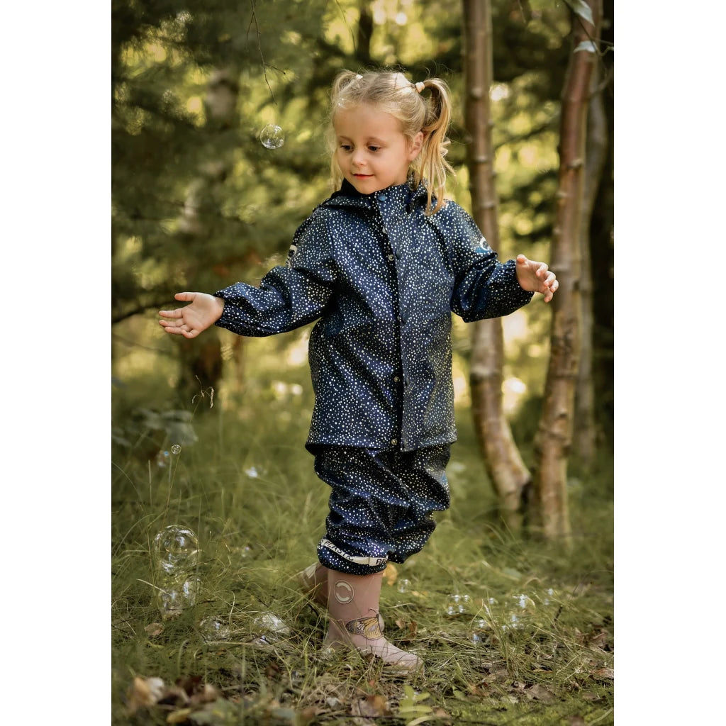 Mikk Line Mikk-Line Regenanzug Blue nights Glitzer – Juno + Fips