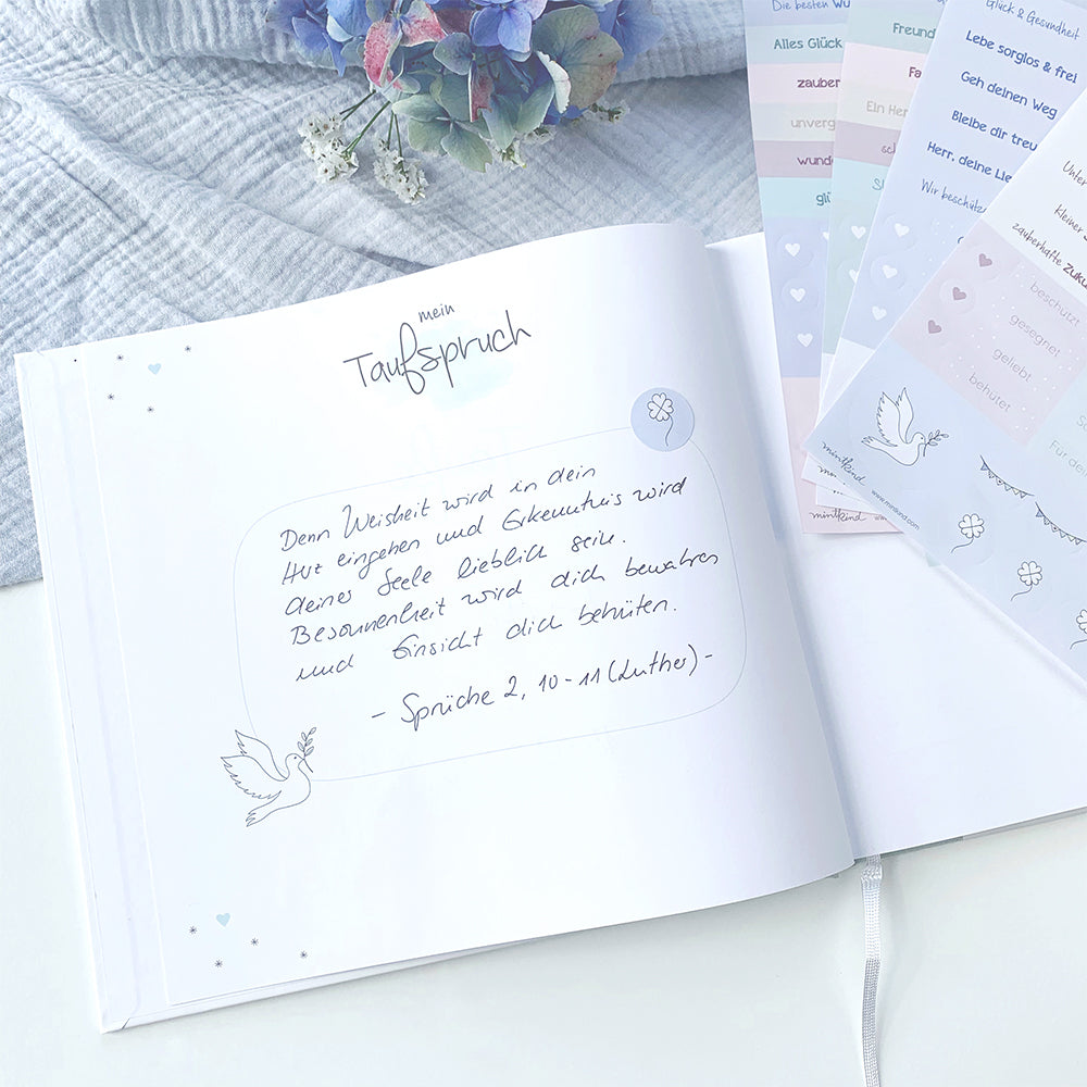 Mintkind Sticker Set Taufe blau