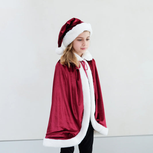 Mimi & Lula Santa Cape rot weiß Weihnachtsumhang