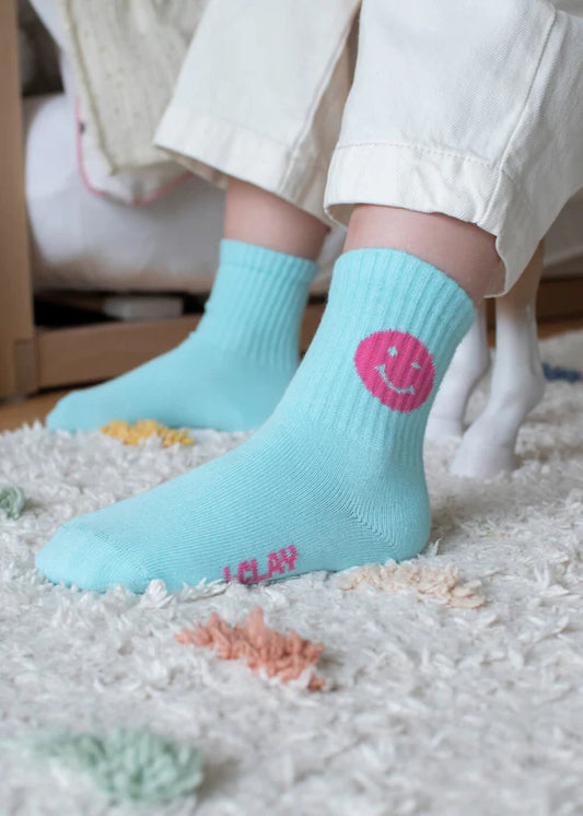 J.Clay Tennissocken blau Smiley