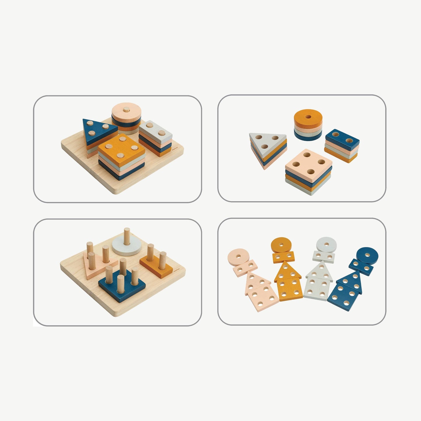Plan Toys Sortierbrett, Geometrische Formen, Orchard