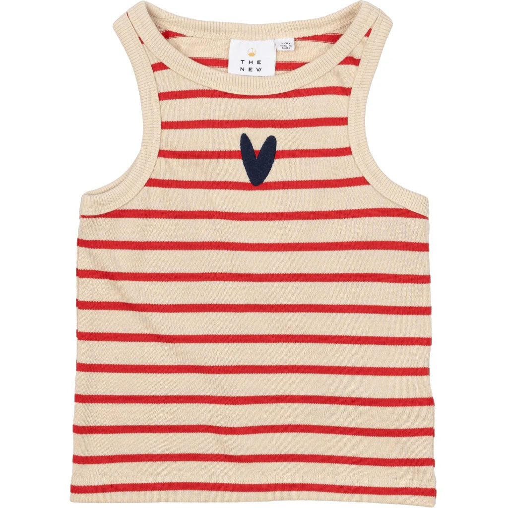 The New TNNil Short Sleeve Top Poppy Red striped