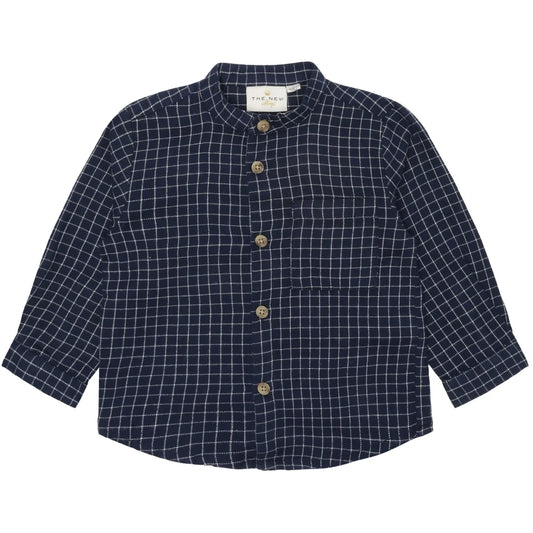 The New Tnsloke Langarmshirt, Hemd, navy blazer check aop blau