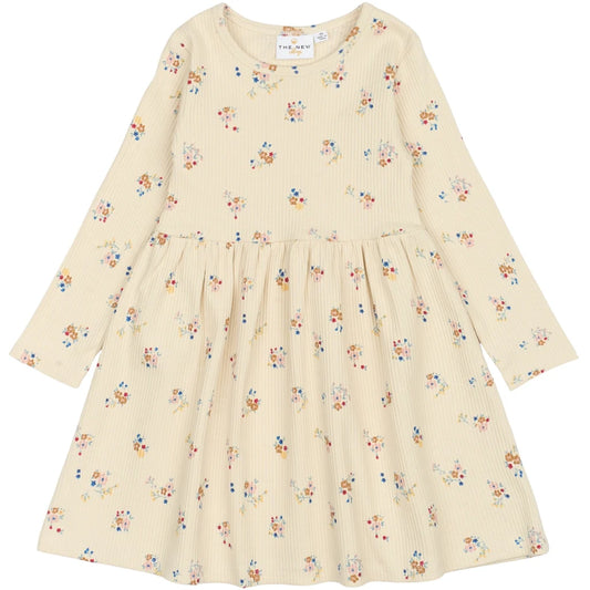 The New TNSTNaya Rib Dress, Kleid, Blumen, White Swan